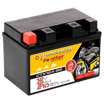Batterie Motorrad Gel Panther CTX12A-BS 12V 12Ah
